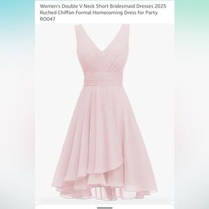 Bridesmaid Pink Chiffon sweetheart cut Dress - size 18
